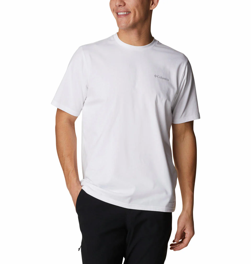 Columbia Men White Mens Sun Trek Short Sleeve Tee (Sun Protection)