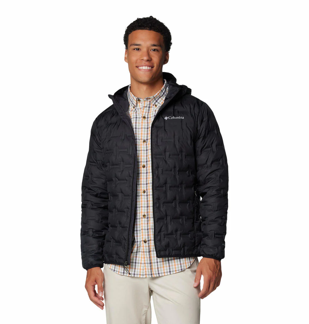 Columbia Men Black Delta Ridge II Down Hooded Jacket