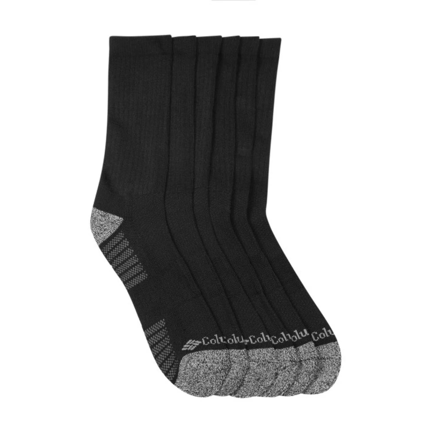 Columbia Men Black FASHION CREW WITH PIQUE FOOTBED (6 Pair) (Non Returnable) - Image 2