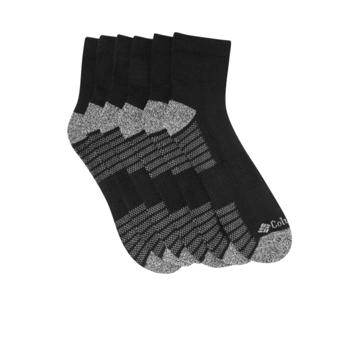Columbia Men Black FASHION QUARTER WITH PIQUE FOOTBED (6 Pair) (Non Returnable) - Image 2