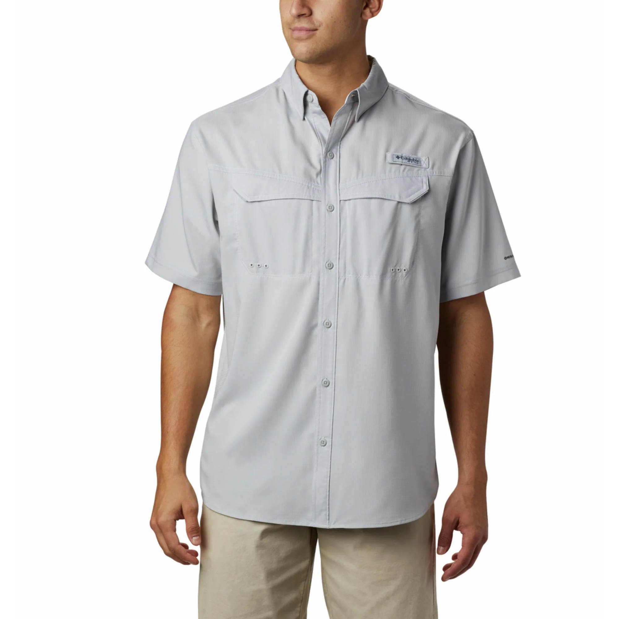 Columbia Men Black Low Drag Offshore SS Shirt (Sun Protection)