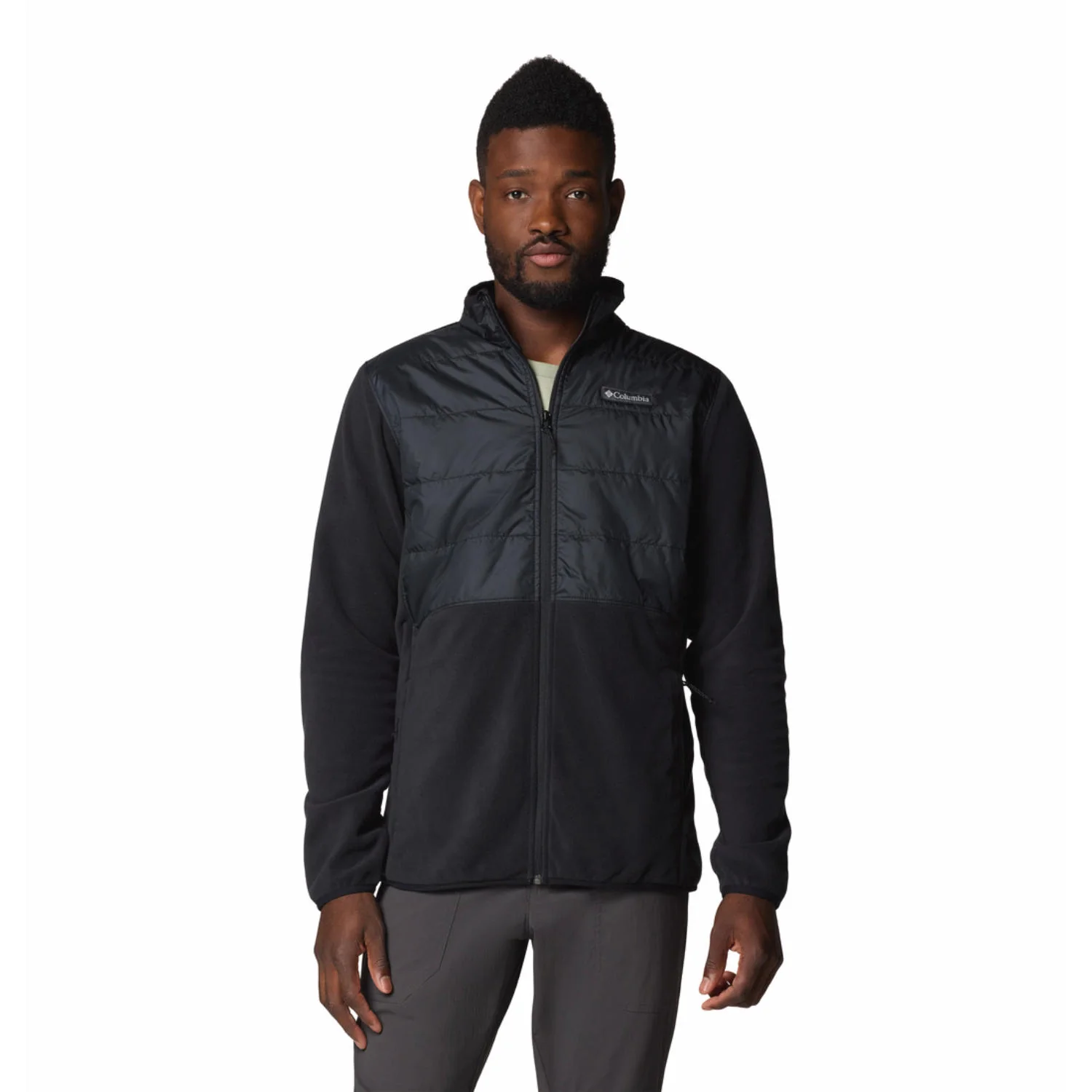 Columbia Men Black Basin Butte Full Zip Fleece II