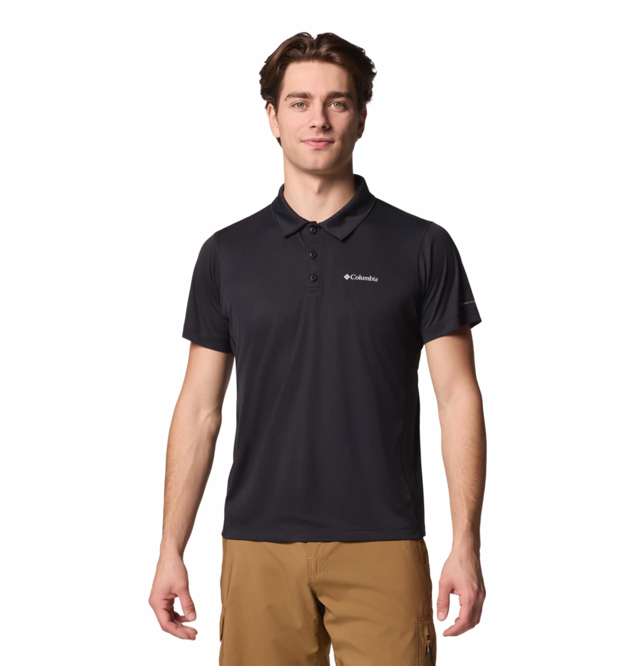 Columbia Men Black Zero Rules Light Polo (Sun Protection)