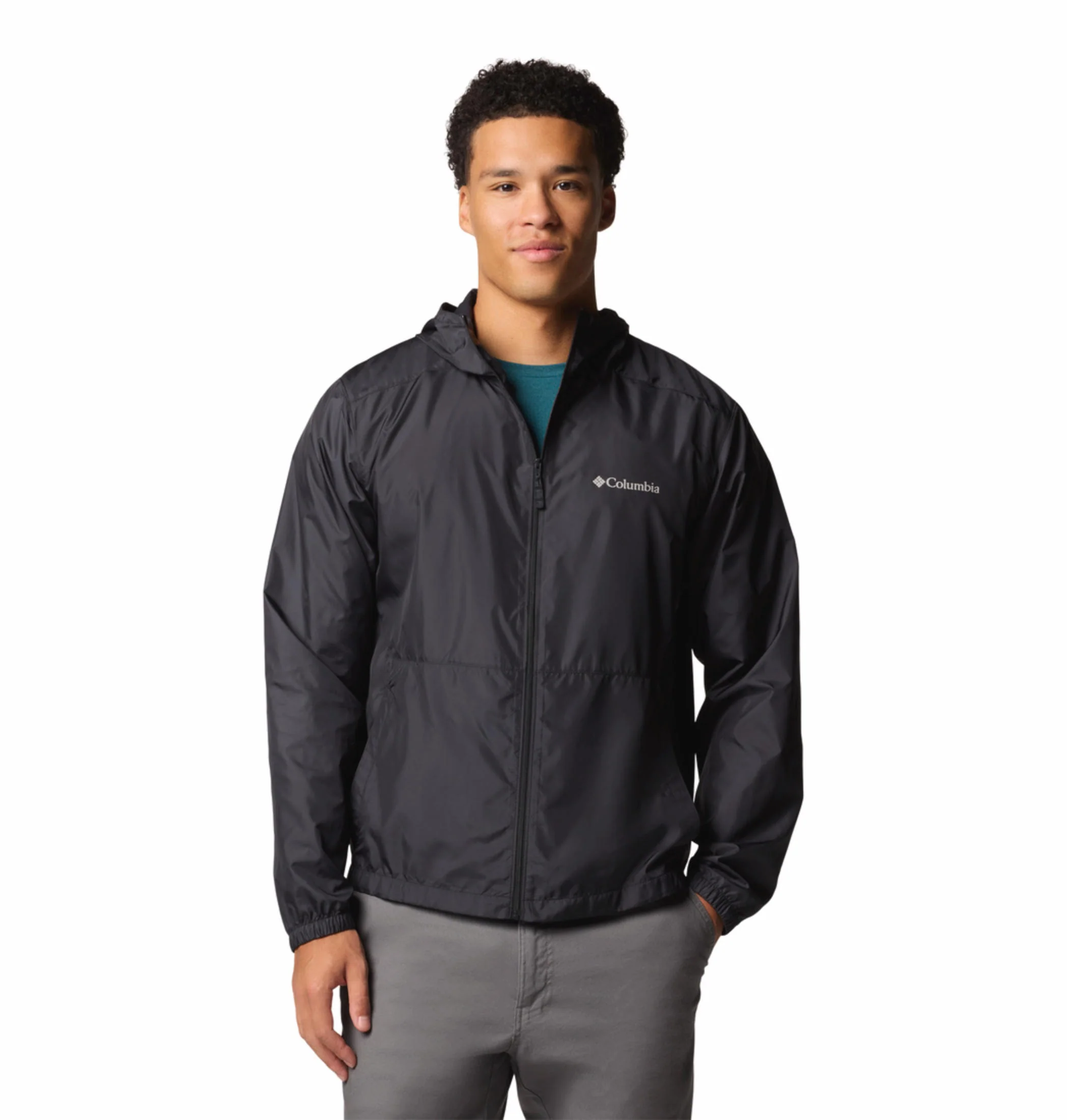 Columbia Men Black Flashback II Windbreaker (Sun Protection)