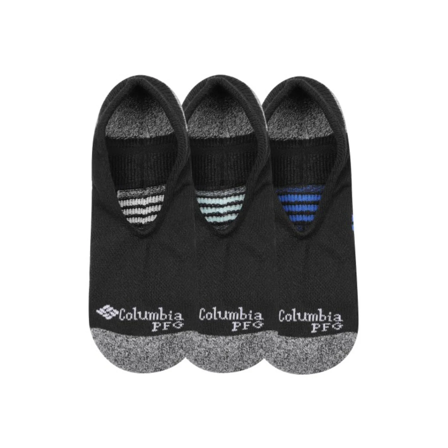Columbia Men Black PFG ACCENT STRIPE ECLIPSE LINER (3 Pair) (Non Returnable)