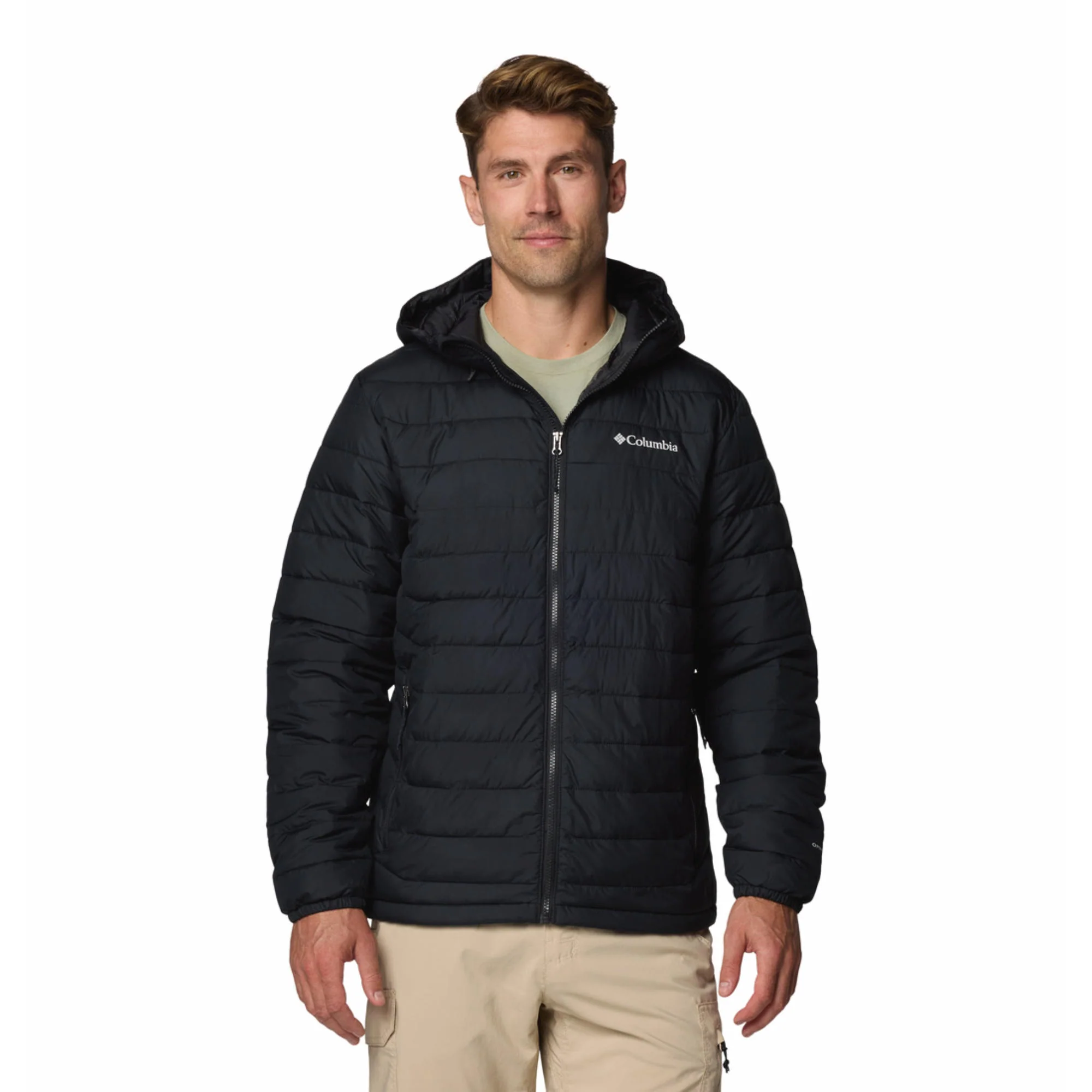 Columbia Men Black Powder Lite II Hooded Jacket
