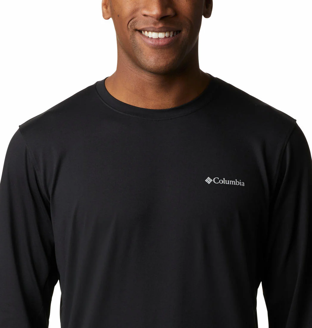 Columbia Men Black Tech Trail Long Sleeve Crew II (Sun Protection) - Image 4