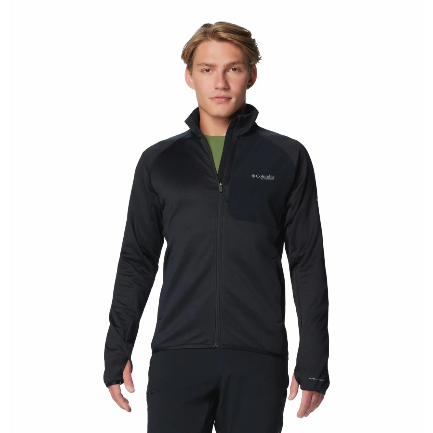 Columbia Men Black Triple Canyon Grid Fleece FZ II