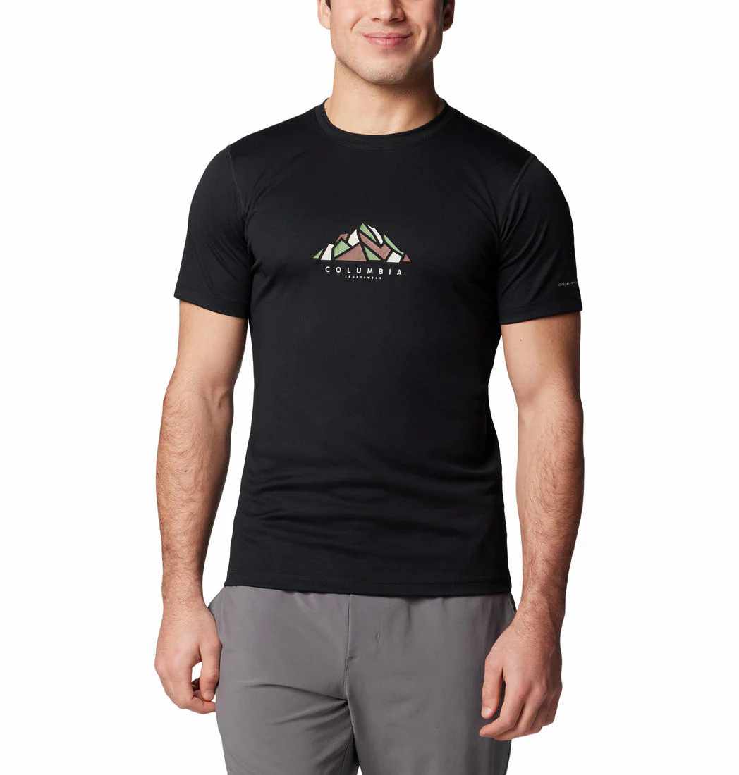 Columbia Men Black Zero Rules Short Sleeve Graphic Shirt