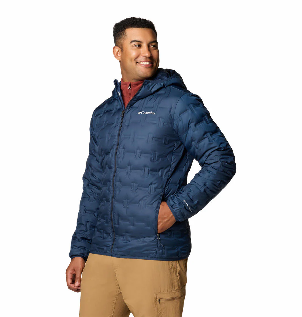 Columbia Men Blue Delta Ridge II Down Hooded Jacket - Image 3