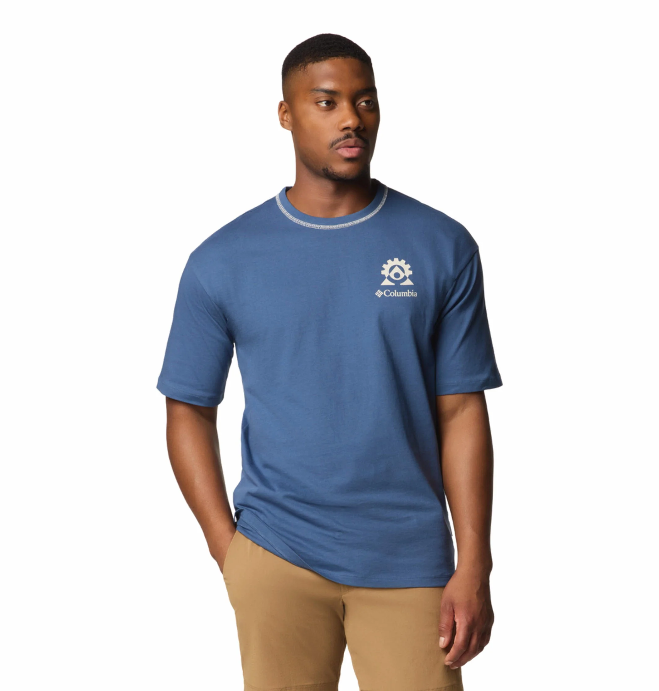 Columbia Men Blue Landroamer SS Crew