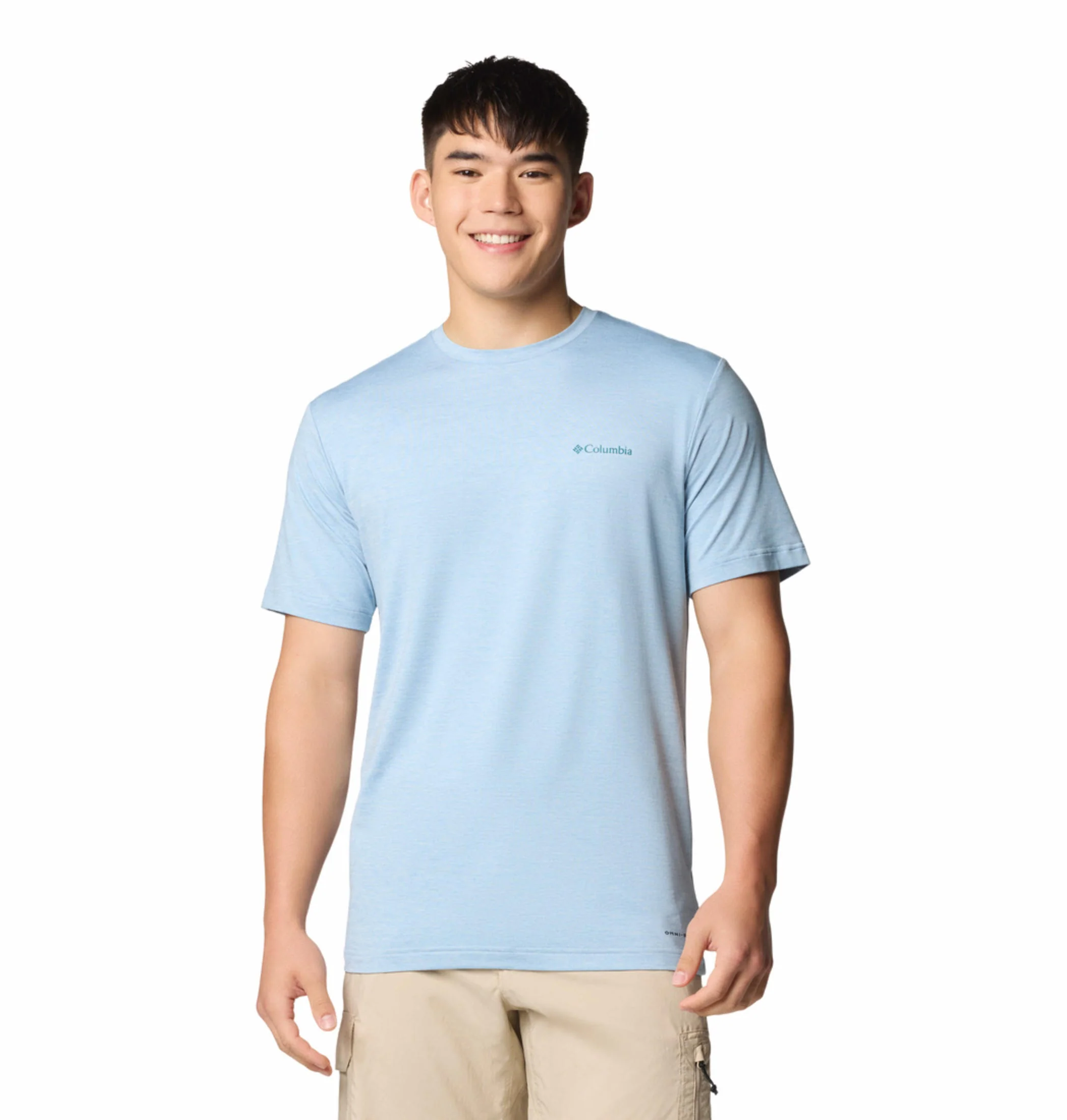 Columbia Men Blue Kwick Hike Back Graphic SS Tee (Sun Protection)