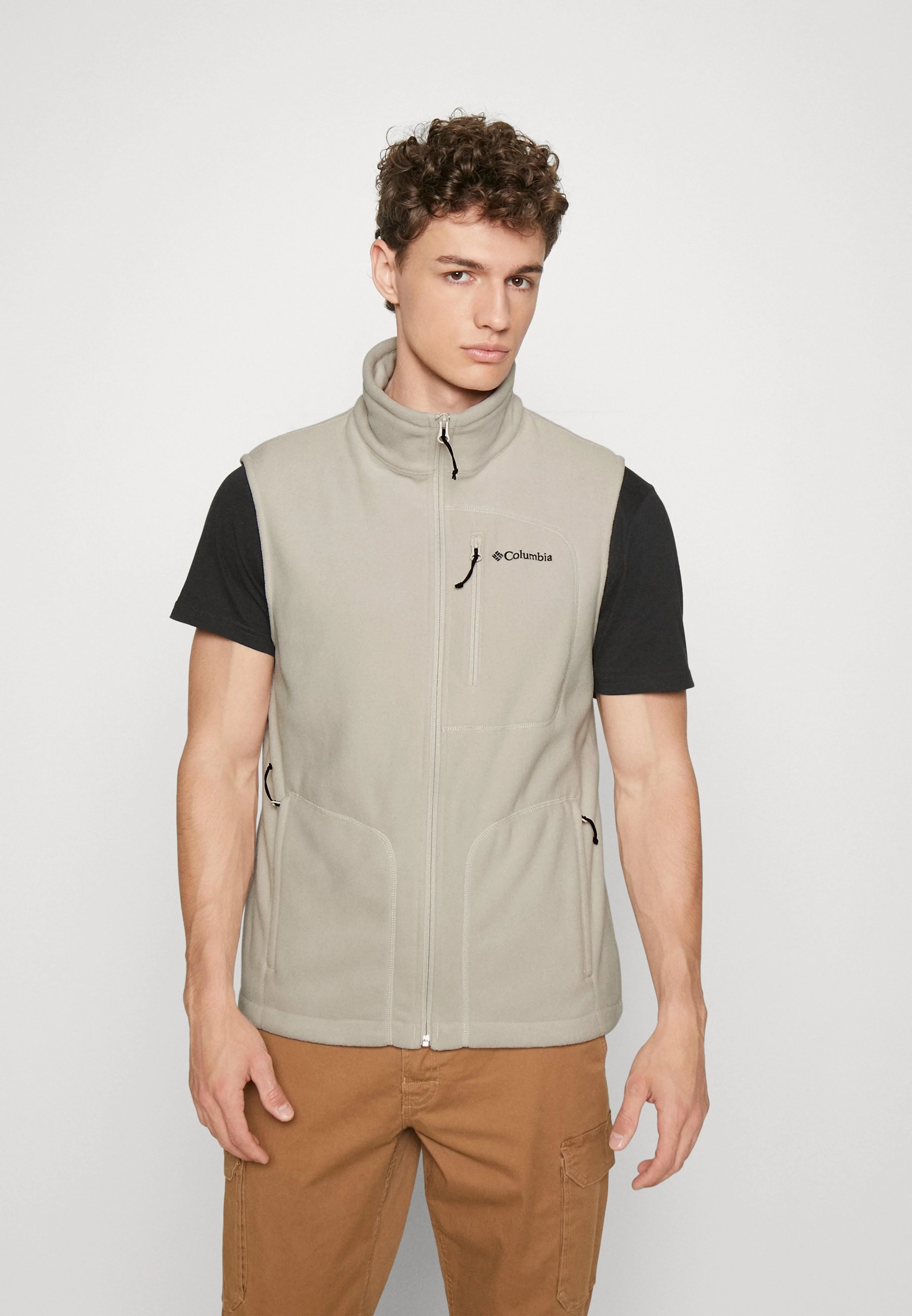 Columbia Men Brown Fast Trek Fleece Vest