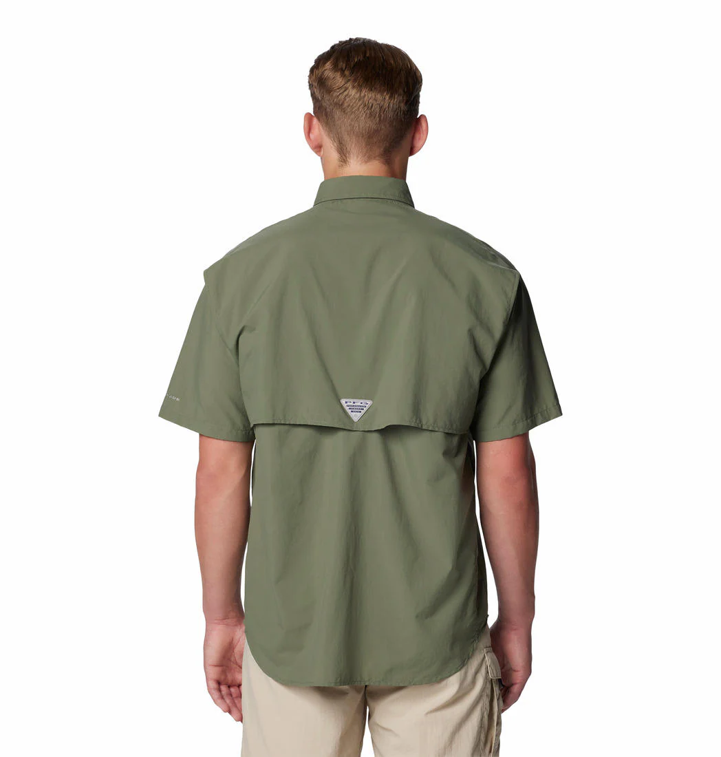 Columbia Men Green Bahama II S/S Shirt (Sun Protection) - Image 2
