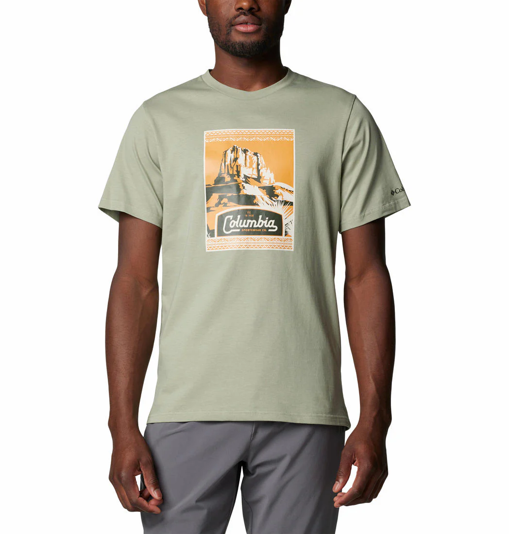 Columbia Men Green CSC Seasonal Logo Tee