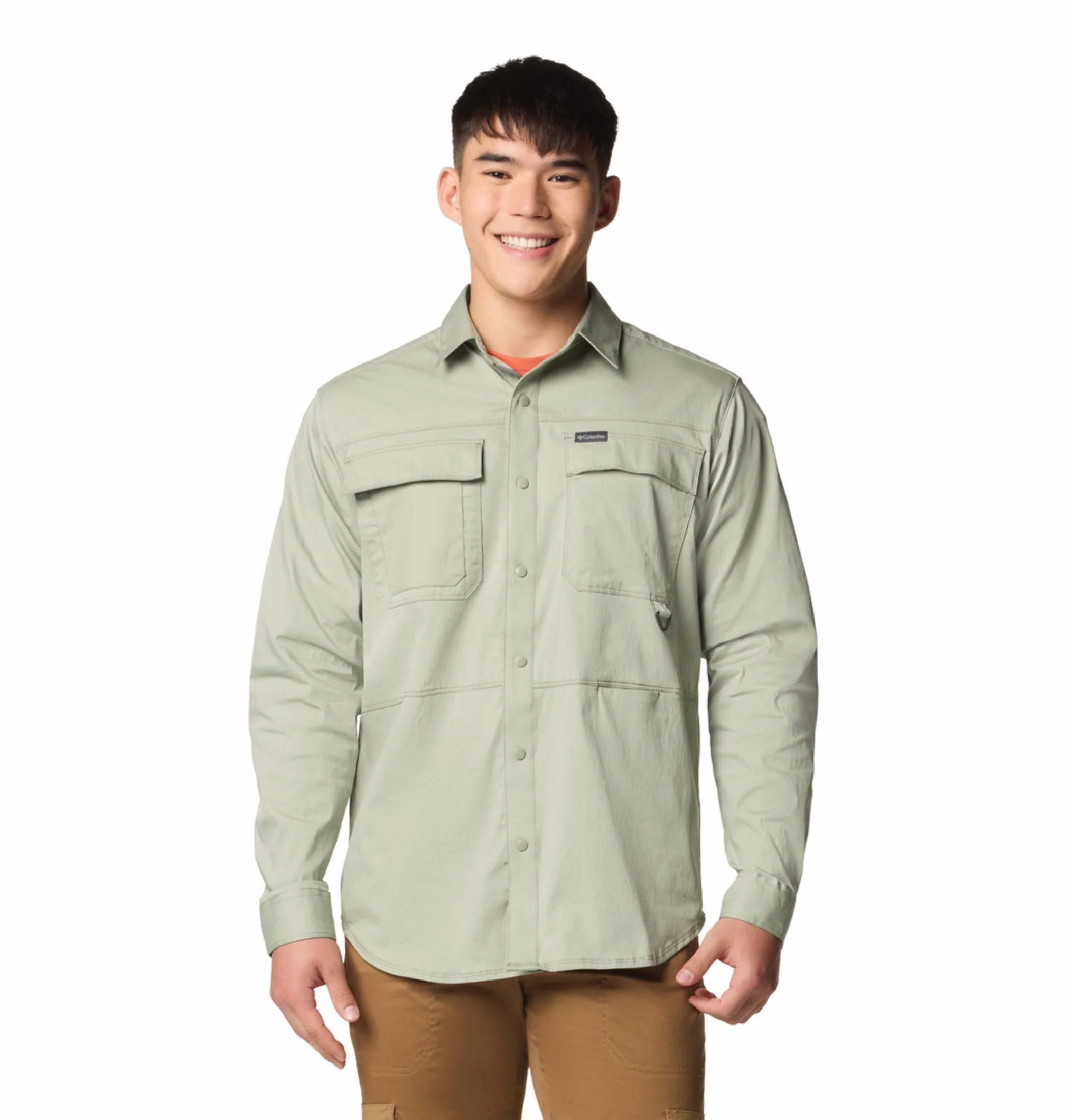 Columbia Men Green Landroamer Twill LS Shirt