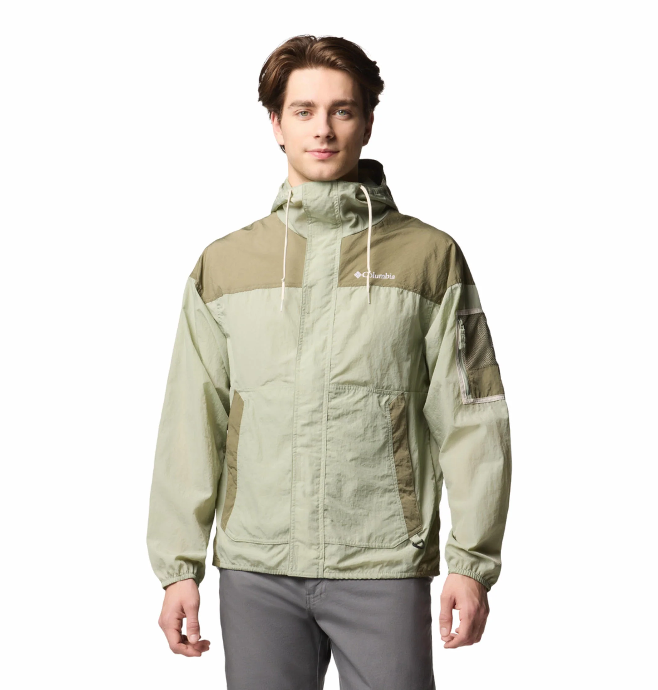 Columbia Men Green Challenger II Windbreaker