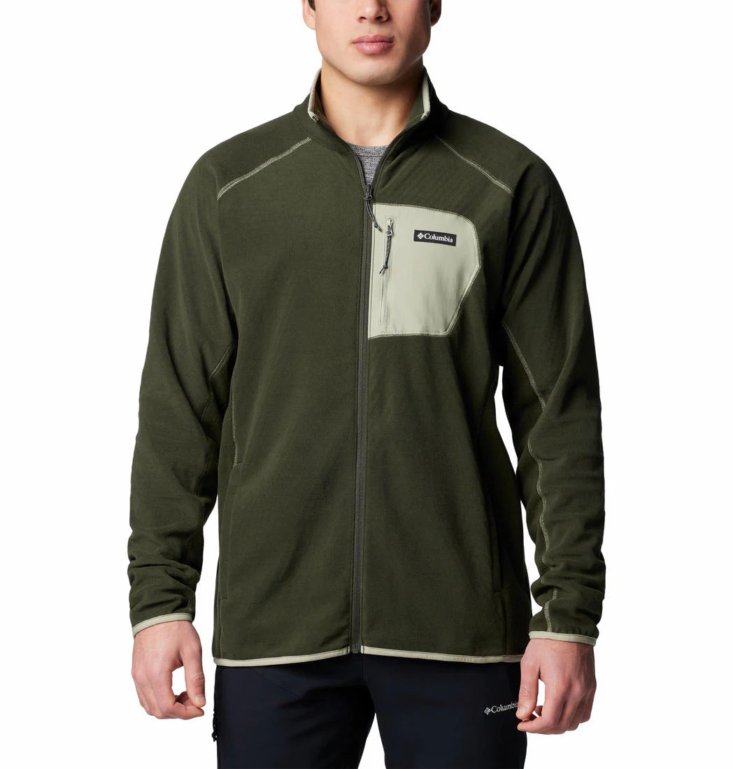 Columbia Men Green Outdoor Tracks Full Zip II