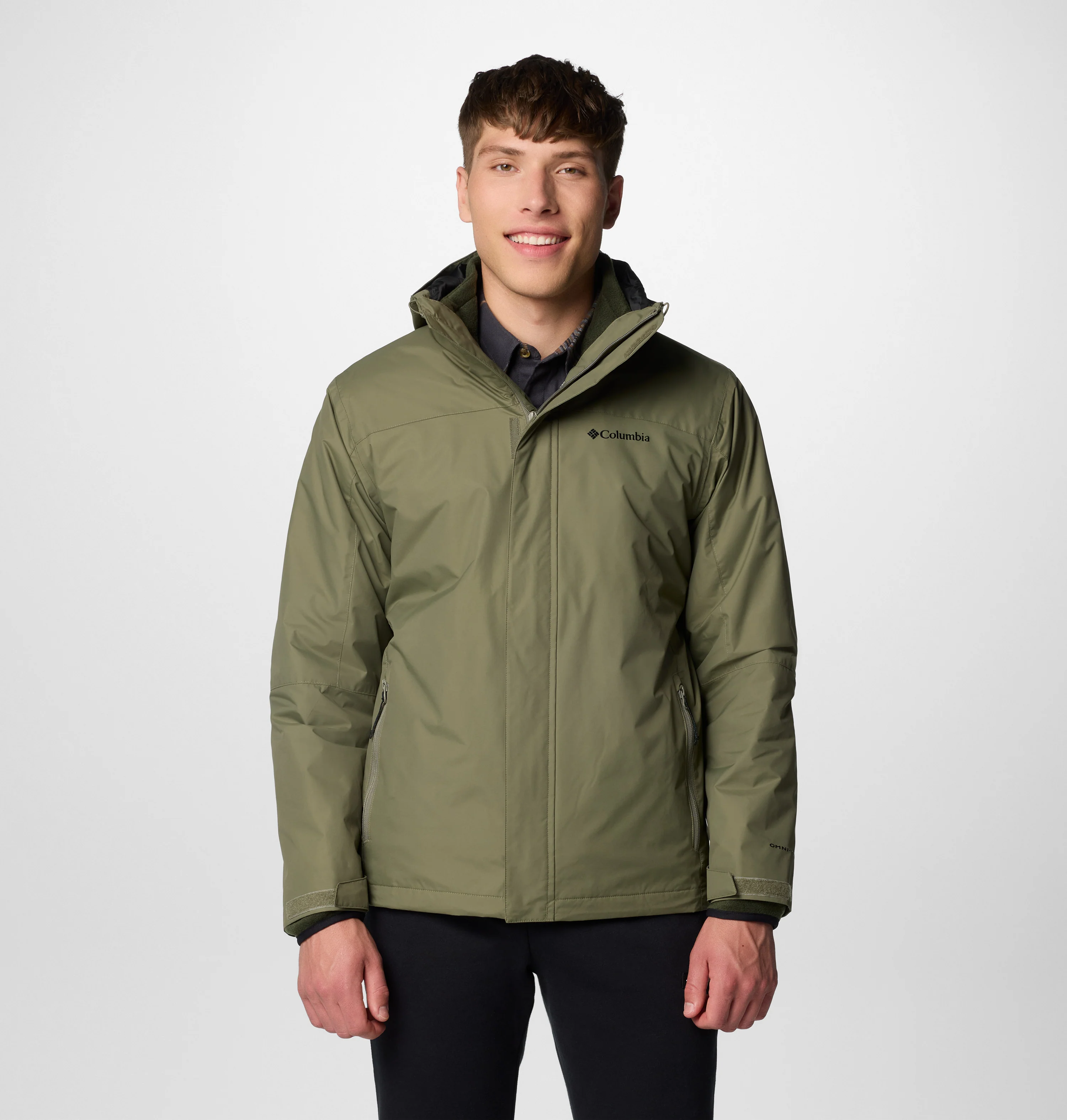 Columbia Men Green Tunnel Falls II Interchange Jacket