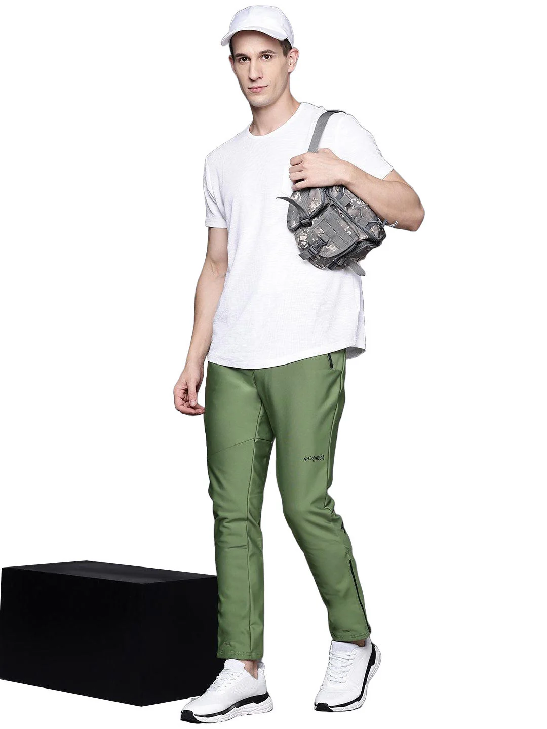 Columbia Men Green Vast Canyon Softshell Pant