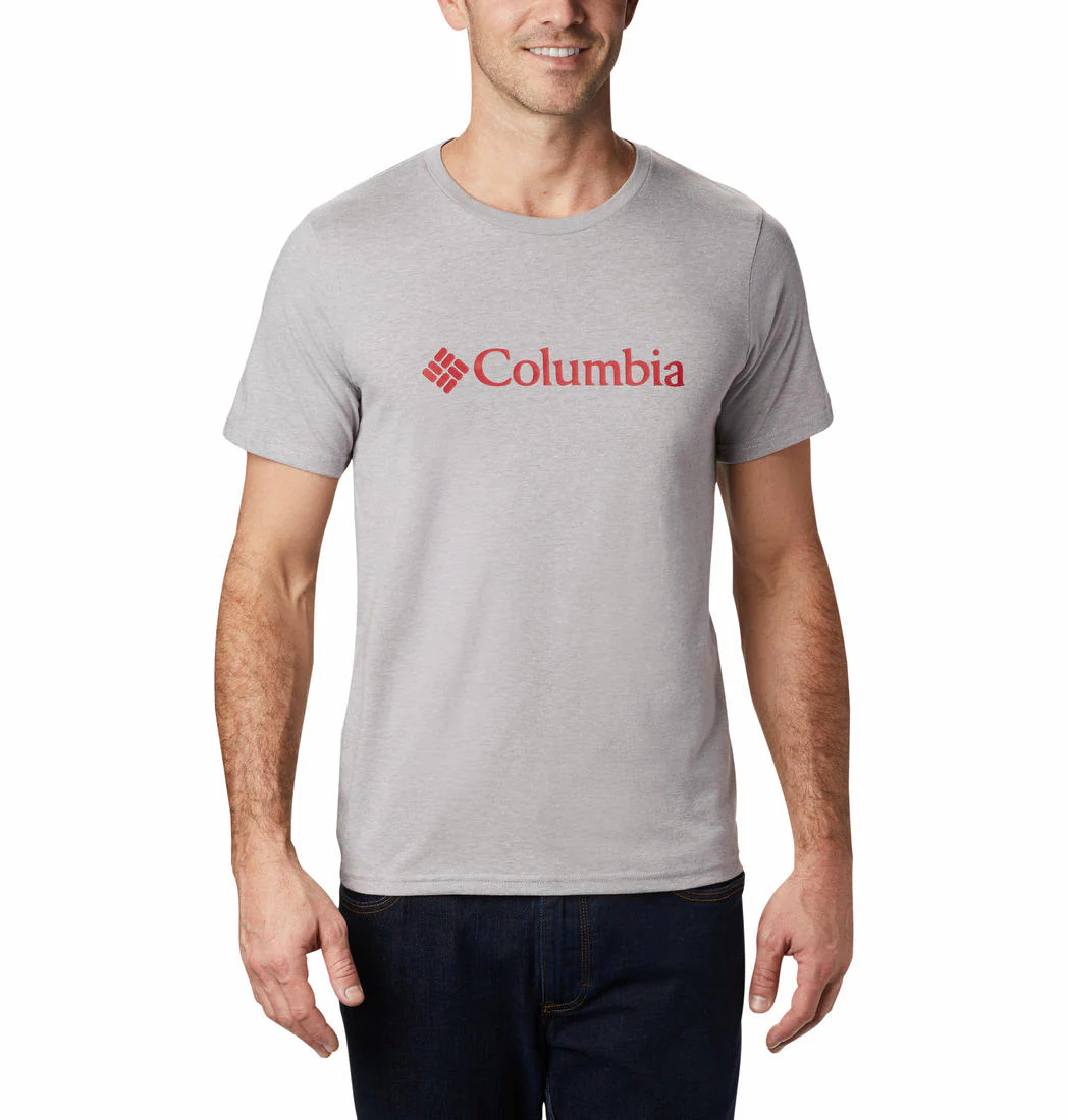 Columbia Men Grey CSC Basic Logo Short Sleeve