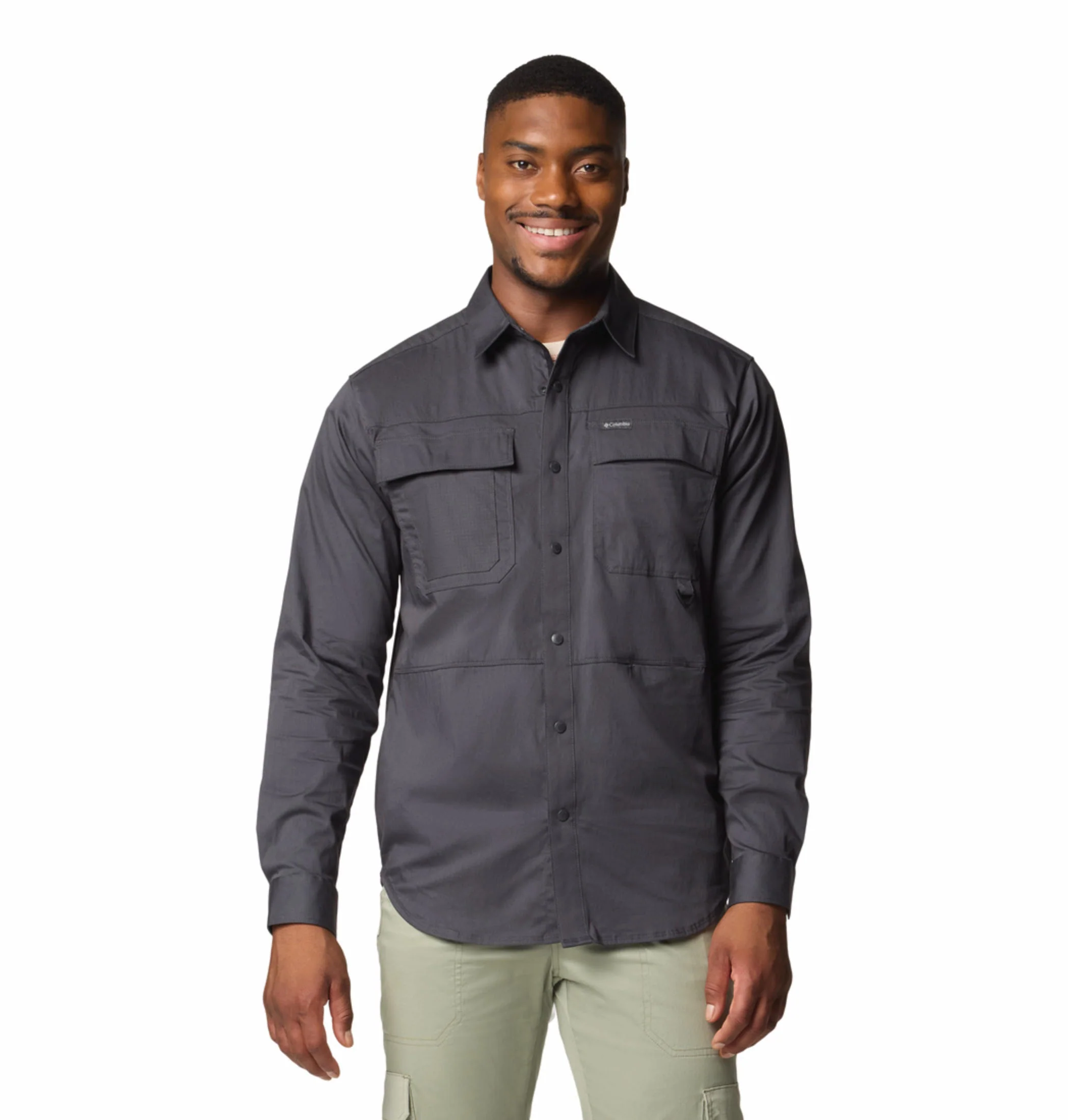 Columbia Men Black Landroamer Twill LS Shirt