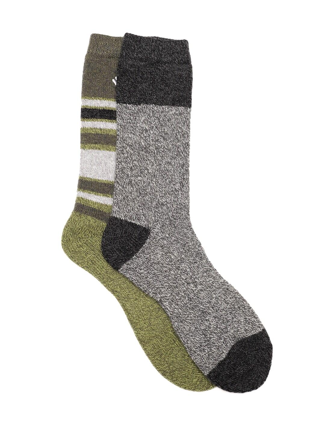 Columbia Men Grey Repreve Marl Stripe Wool Crew (2 Pair) (Non Returnable) - Image 2