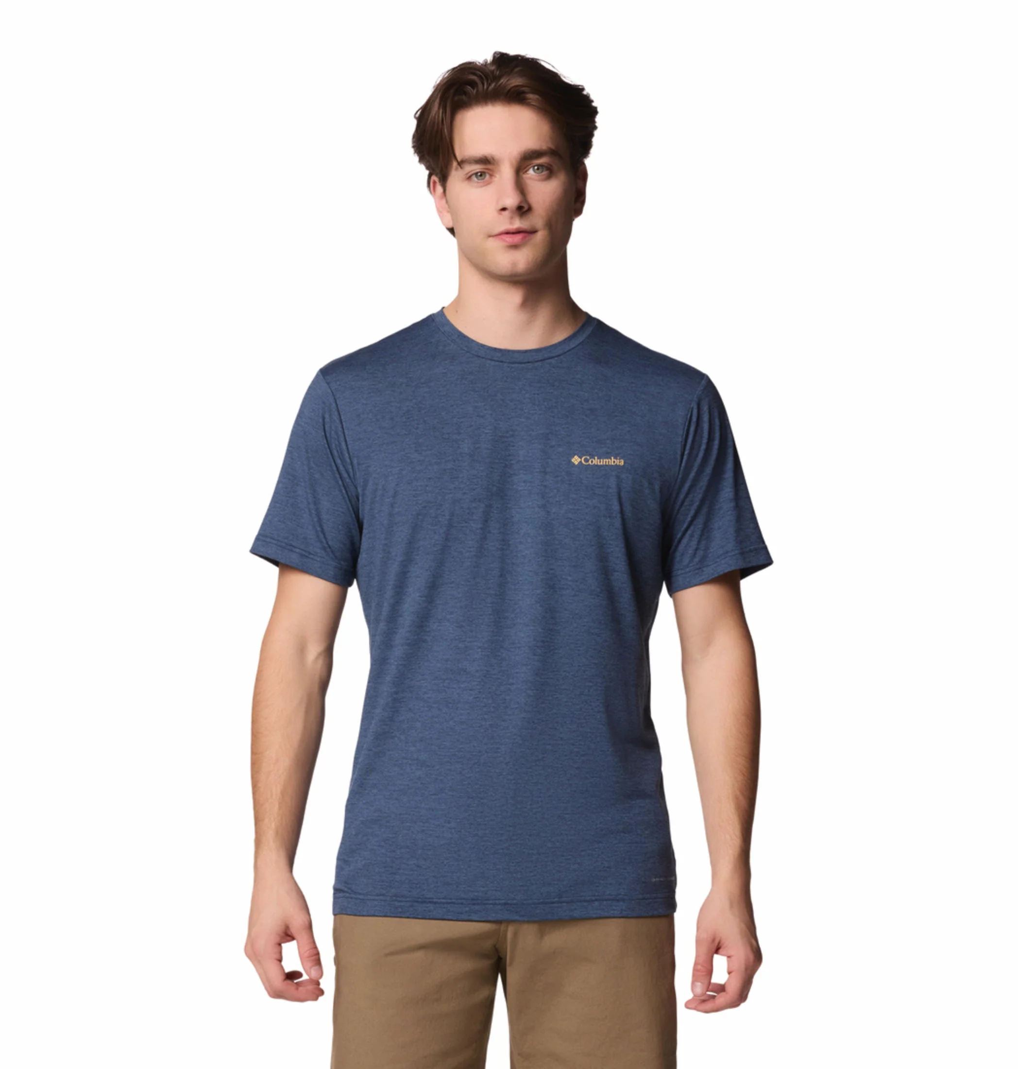 Columbia Men Blue Kwick Hike Back Graphic SS Tee (Sun Protection)