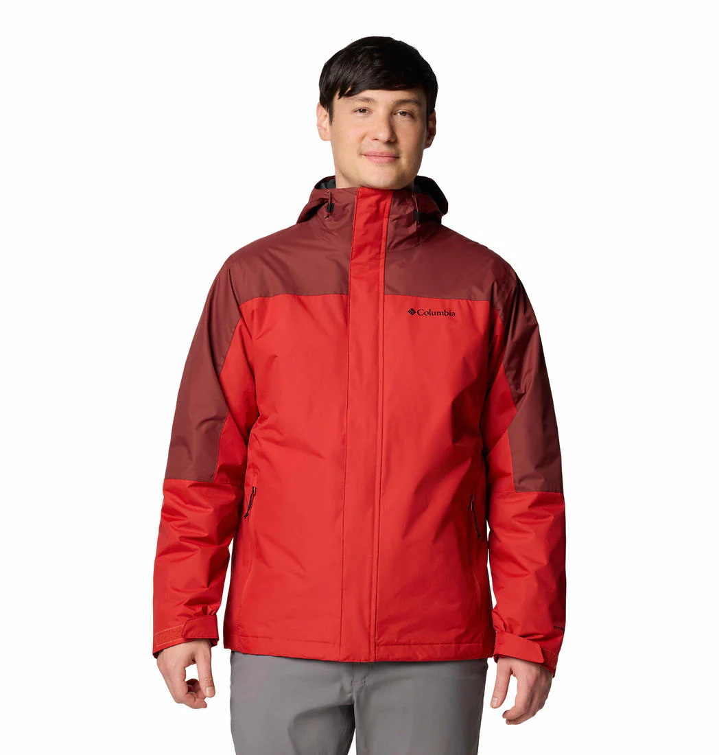 Columbia Men Red Tunnel Falls II Interchange Jacket