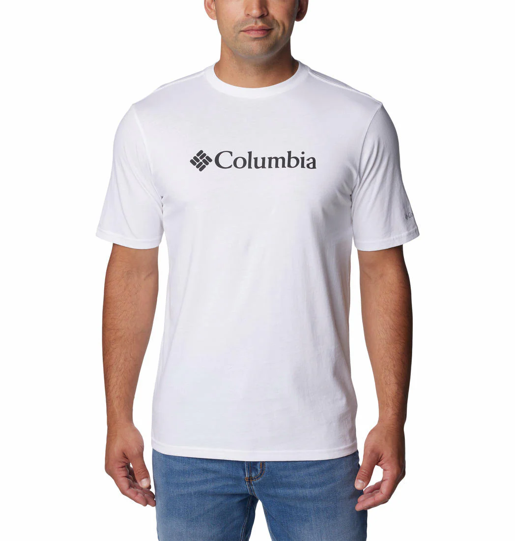 Columbia Men White CSC Basic Logo Short Sleeve