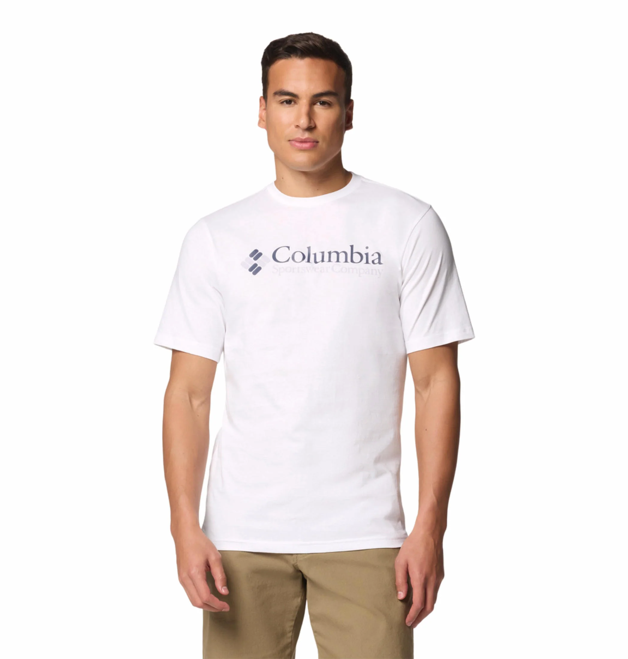 Columbia Men White CSC Basic Logo Short Sleeve