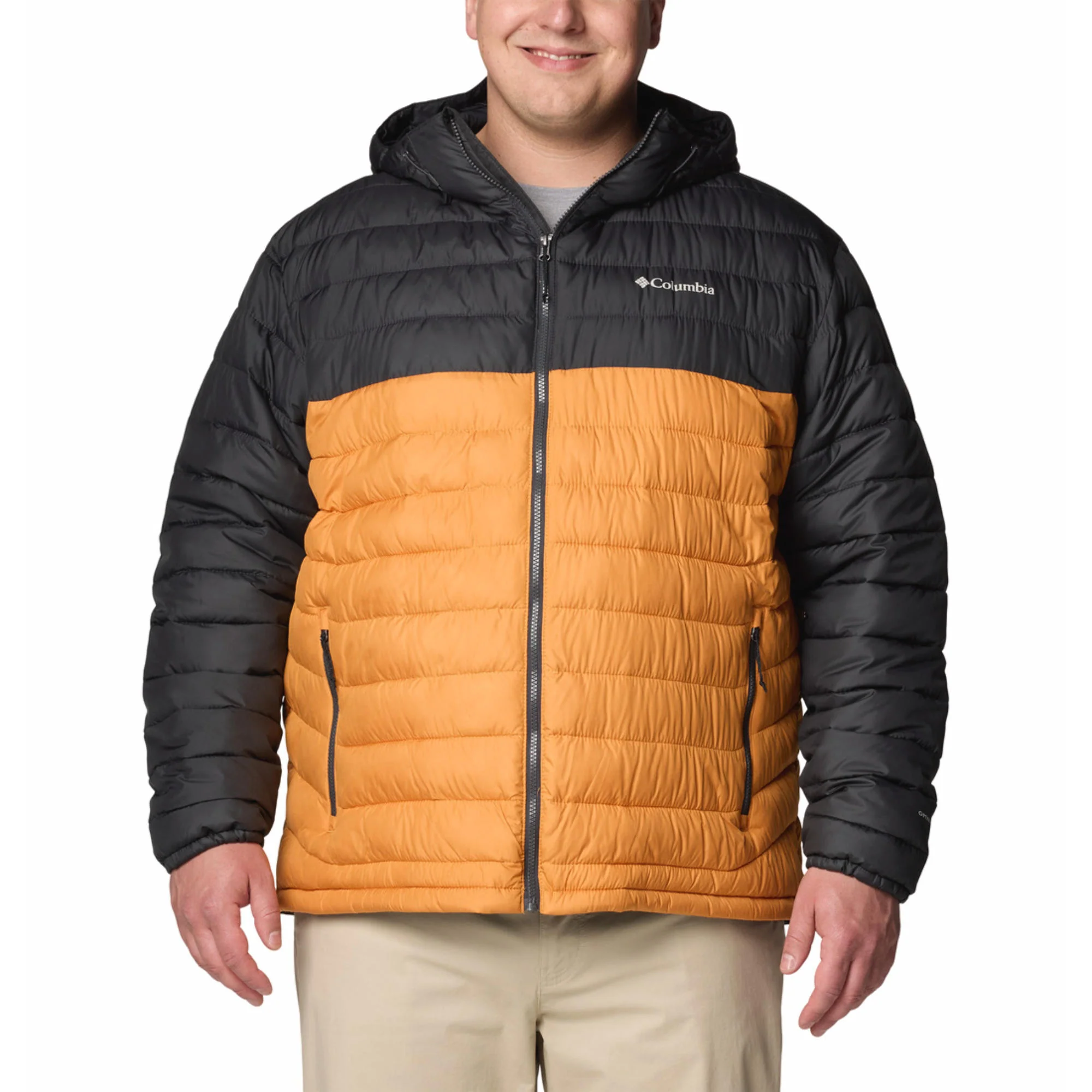 Columbia Men Orange Powder Lite II Hooded Jacket