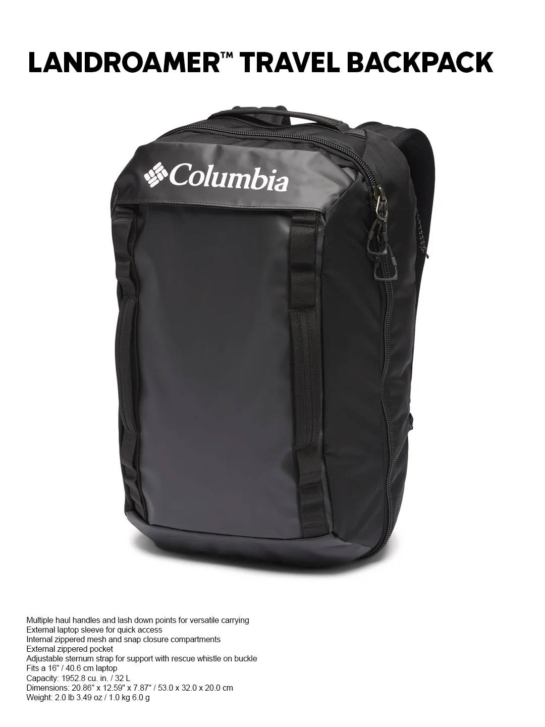 Columbia Unisex Black Landroamer Backpack - Image 2