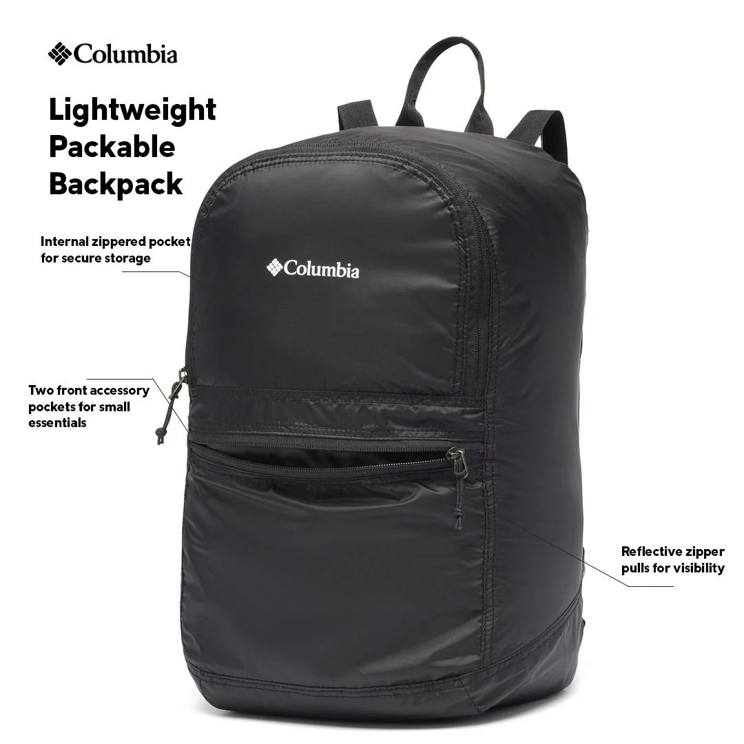 Columbia Unisex Black Lightweight Packable Backpack