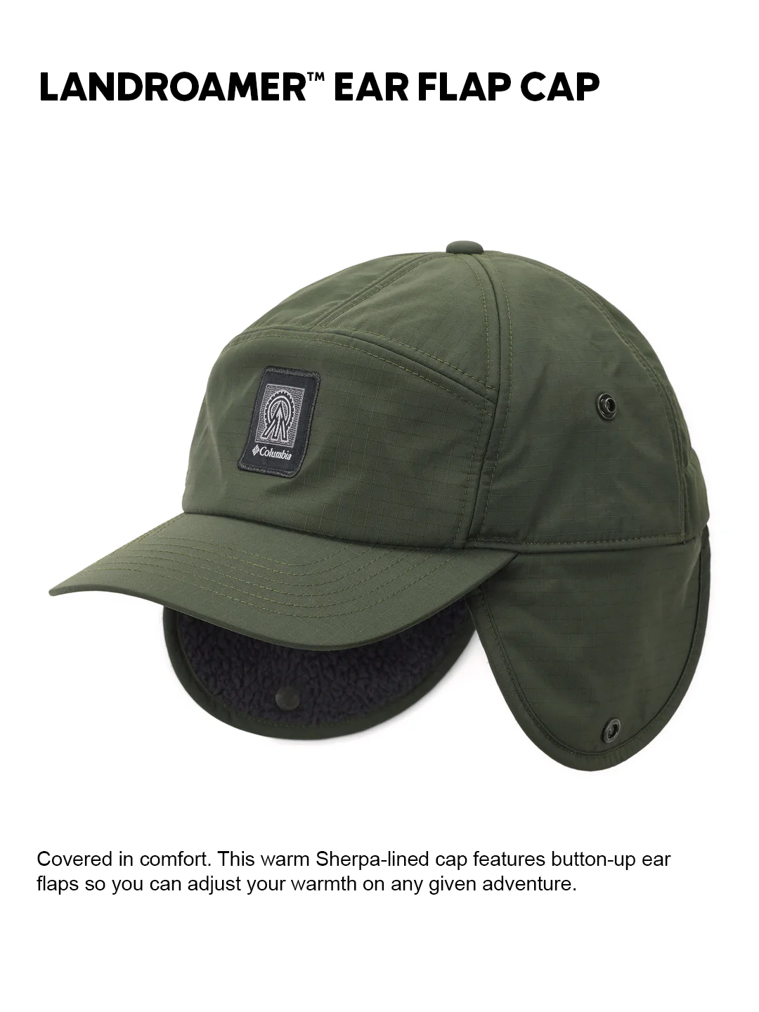 Columbia Unisex Green Landroamer Ear Flap Cap - Image 2