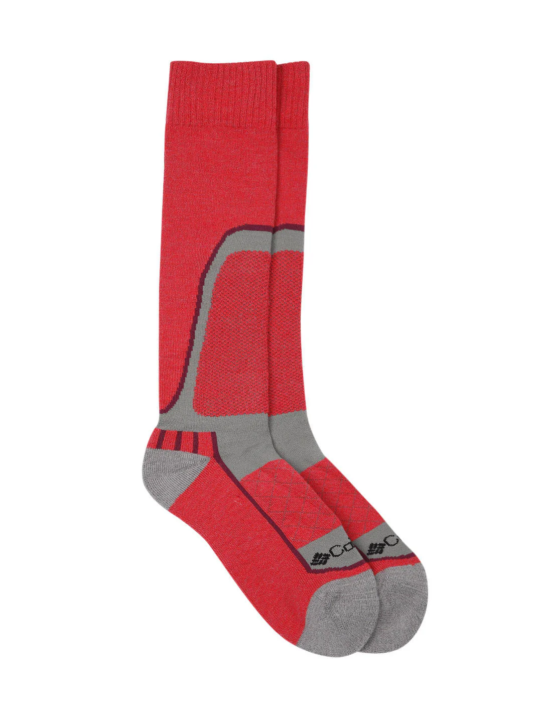 Columbia Unisex Grey SOCKS UX 1P SKI OTC/MED 1 PAIR (1 Pair) (Non Returnable)