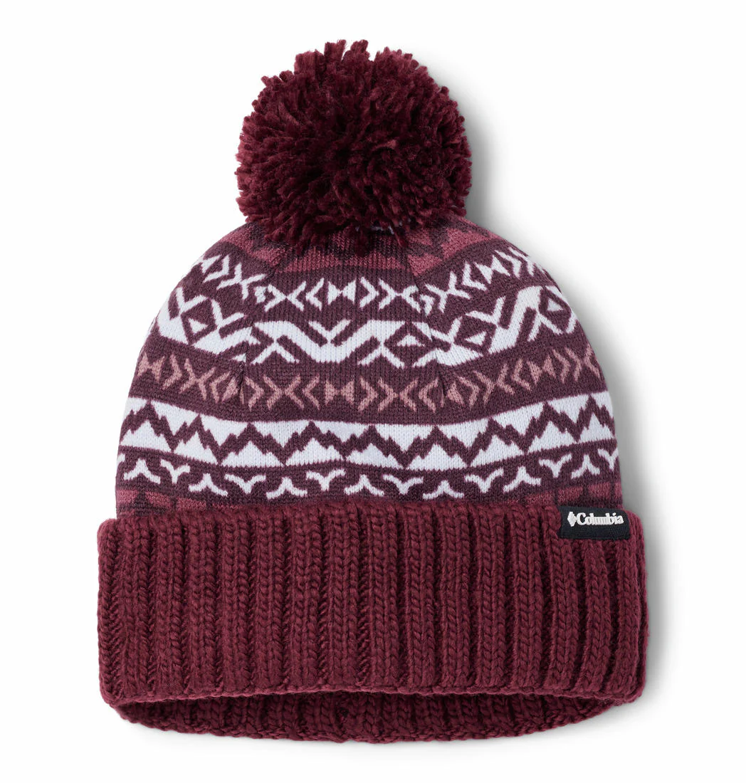 Columbia Unisex Red Sweater Weather Pom Beanie