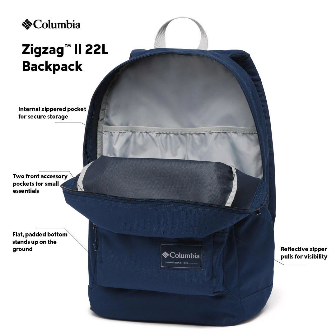 Columbia Unisex Blue Zigzag II 22L Backpack