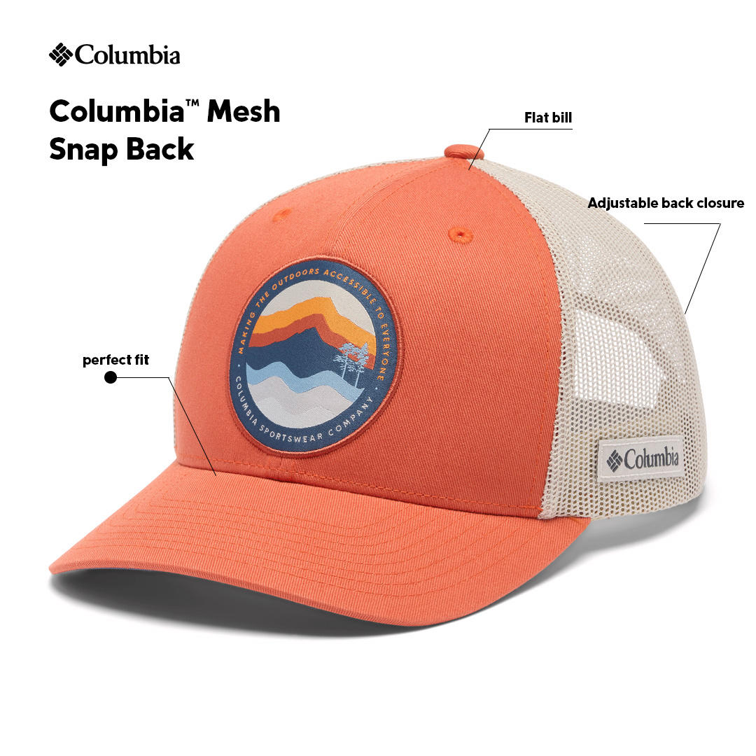 Columbia Unisex Red Columbia Mesh Snap Back - High
