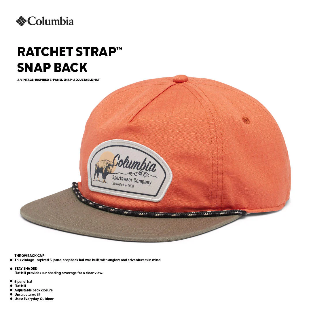 Columbia Unisex Red Ratchet Strap Snap Back