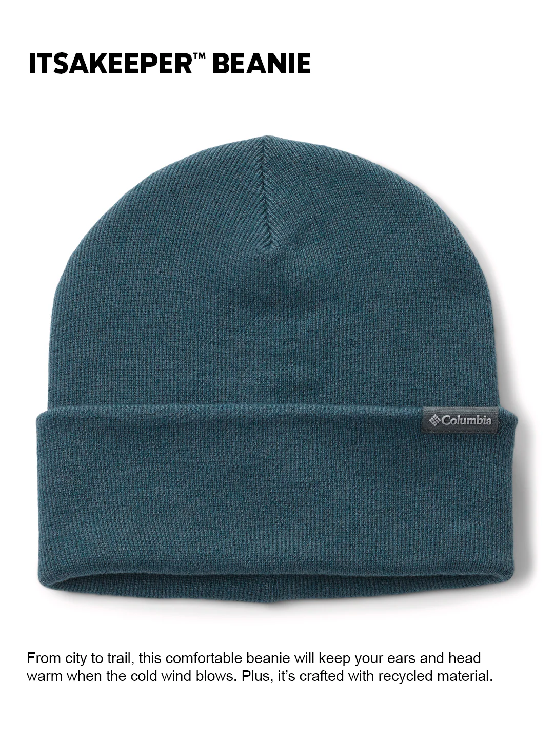 Columbia Unisex Teal Itsakeeper Beanie - Image 2