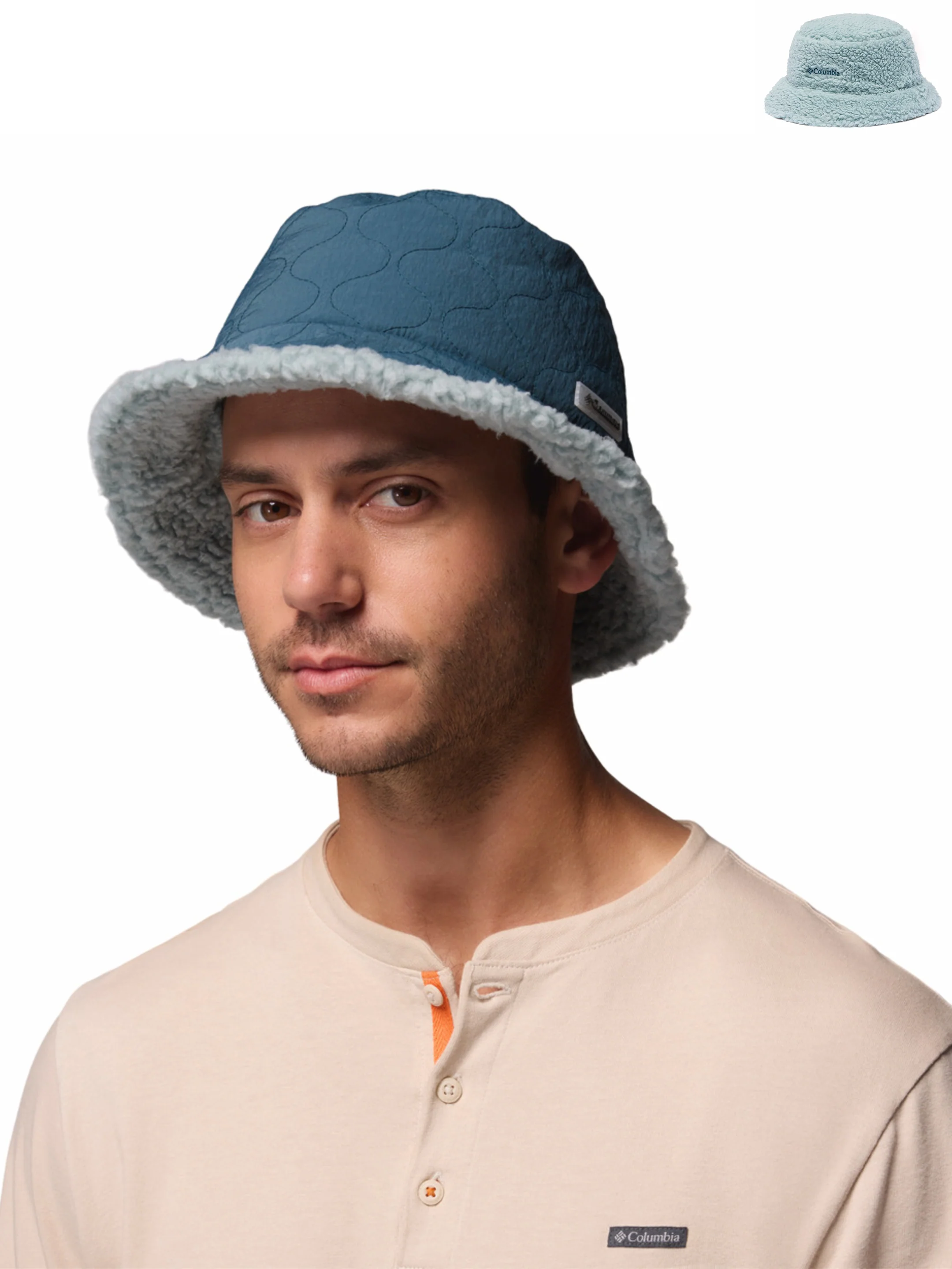Columbia Unisex Teal OmniShield Winter Pass II Reversible Bucket Hat