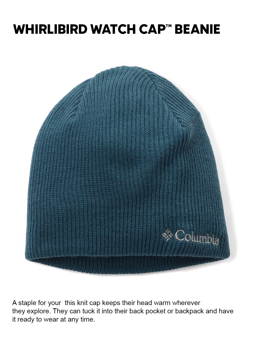 Columbia Unisex Teal Whirlibird Watch Beanie - Image 2
