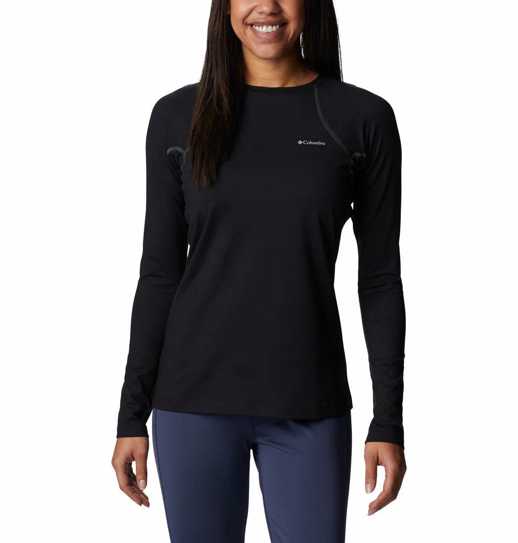 Columbia Women Black Heavyweight Stretch Long Sleeve Top (Non Returnable)