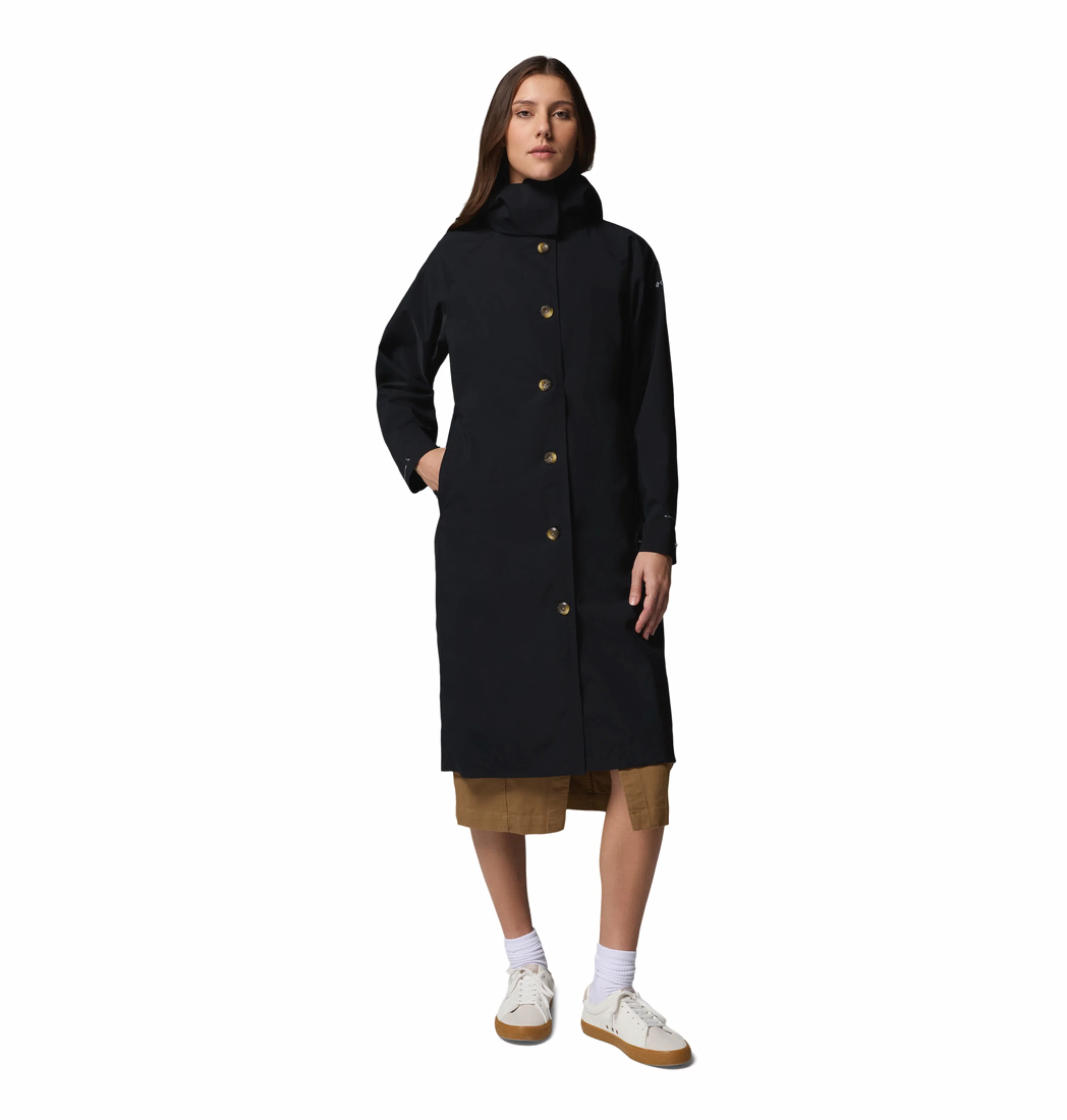 Columbia Women Black Omni-Tech AmazeTrench Rain Jacket