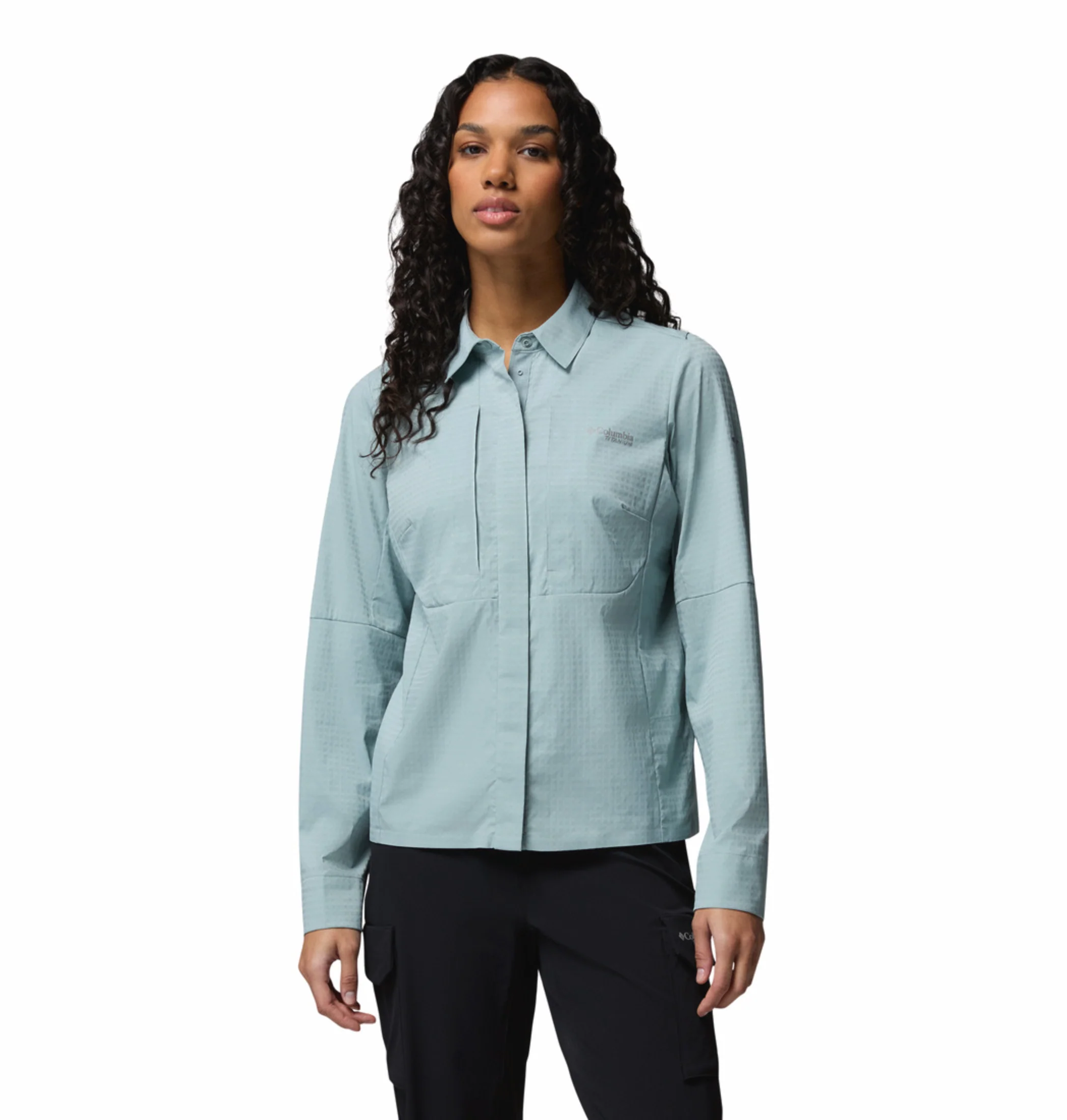 Columbia Women Blue Omni-Freeze Ridge Ascent Long Sleeve Shirt