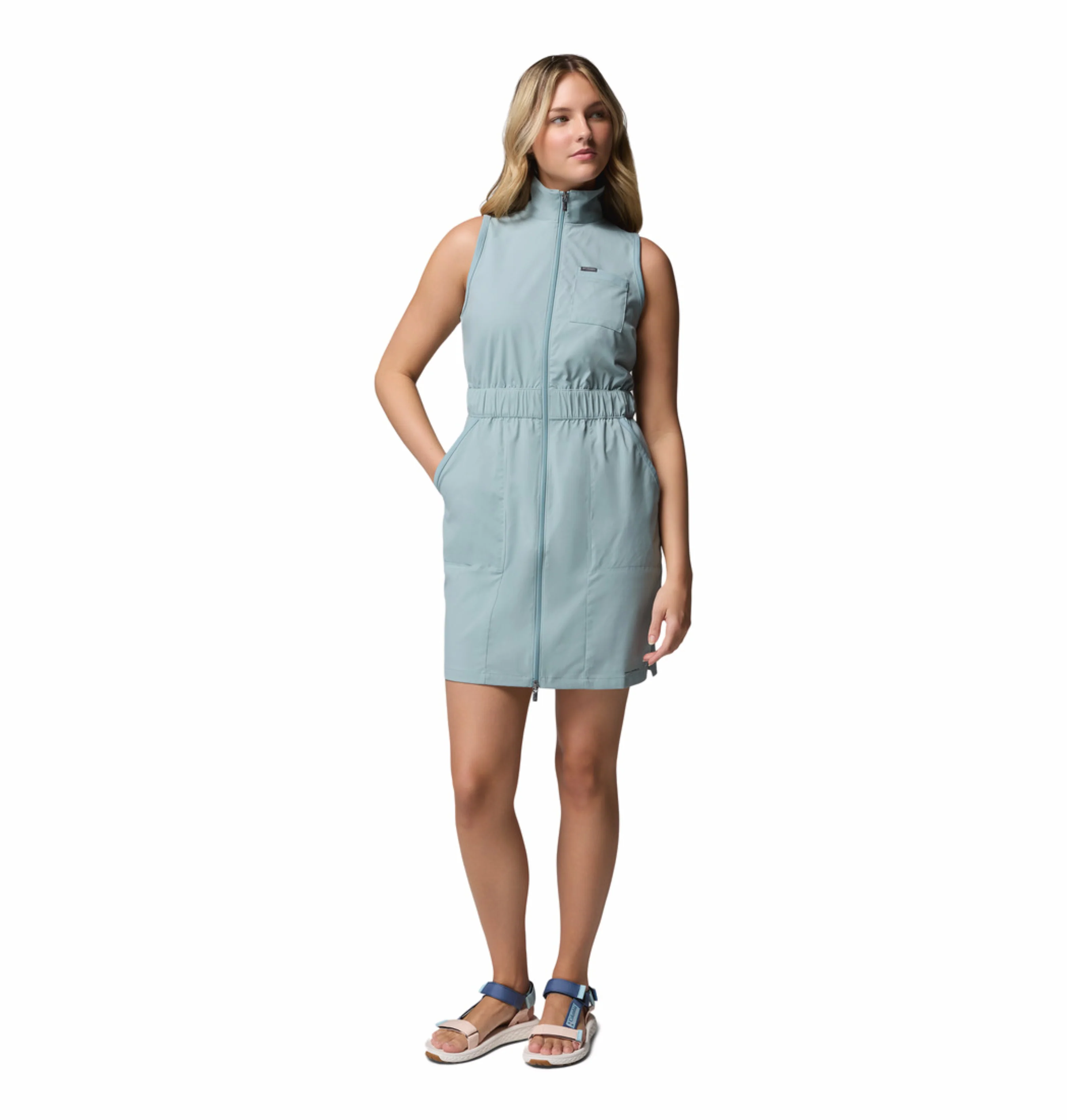 Columbia Women Blue Omni-Shade Leslie Falls II Dress