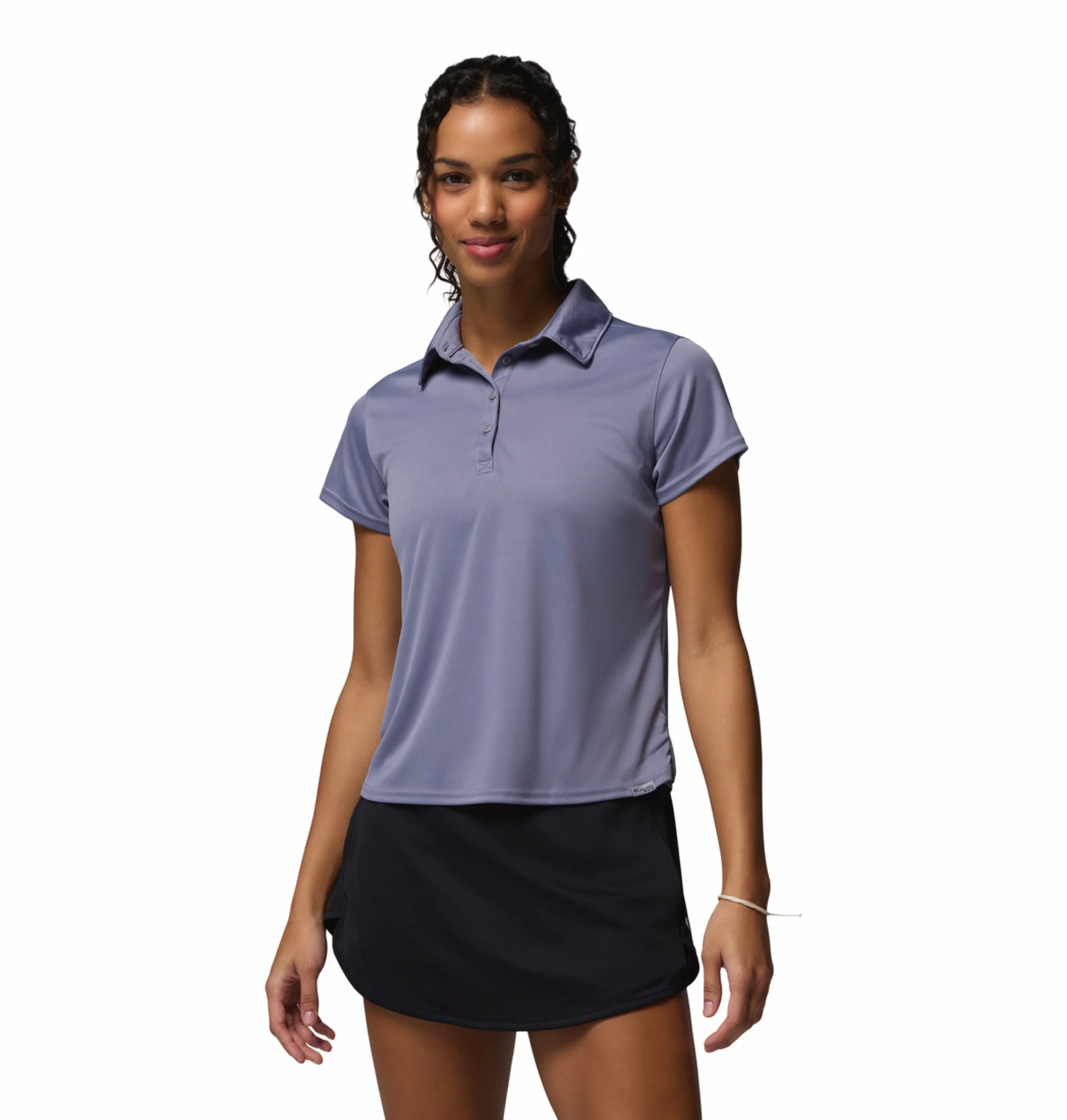 Columbia Women Blue Omni-Shade Tidal Polo Tshirt
