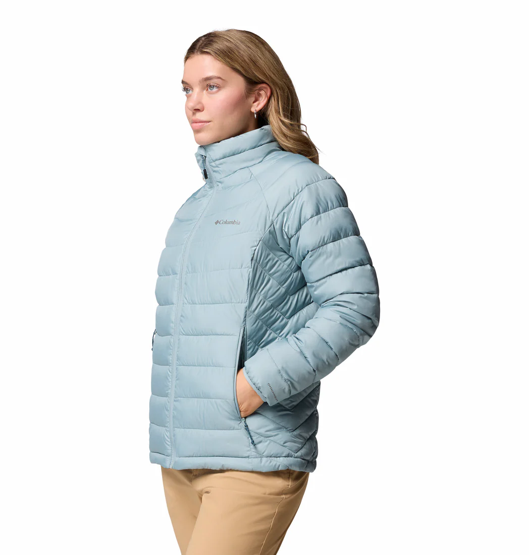 Columbia Women Blue OmniHeat Reflective Powder Lite II Down Jacket