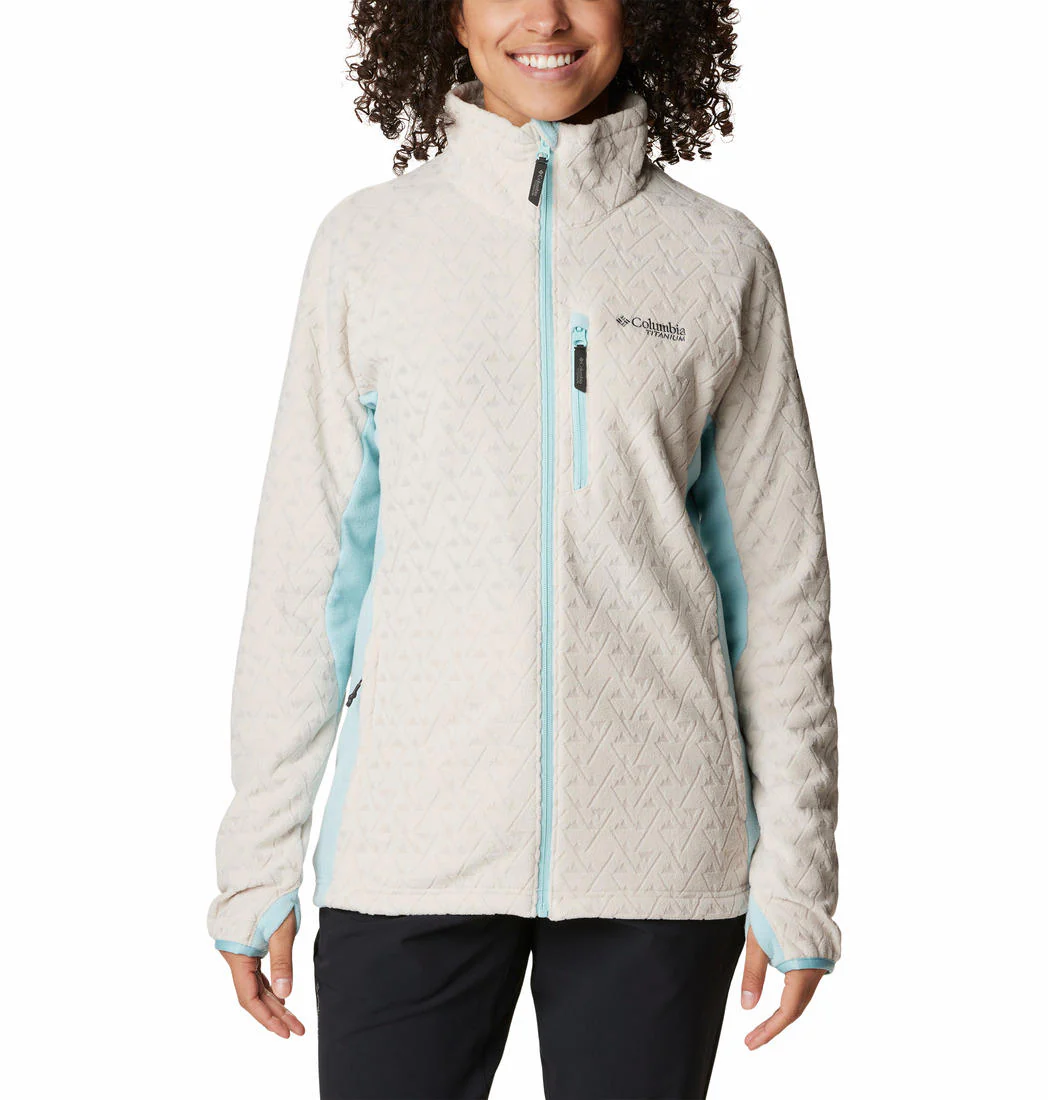 Columbia Women Brown Titan Pass 3.0 Full Zip Fleece